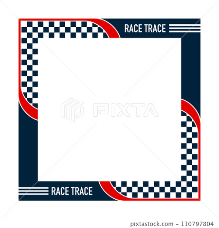 Red and blue sport car decals frame 110797804