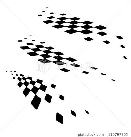 Different wave warp flag isometric Different wave warp flag isometric 110797805