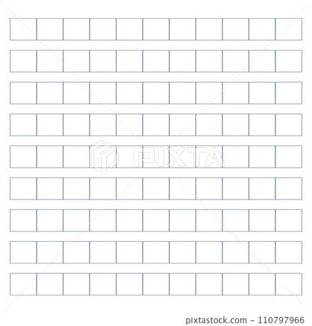 Workbook for writing hieroglyphs. Lined paper for printing. Geometric pattern for school. Realistic lined paper. Simulator for writing Chinese characters. Page of calligraphy exercises. Graph paper 110797966