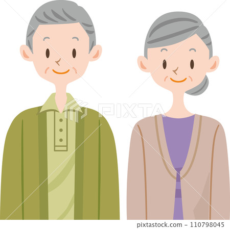 老年夫婦 年長老人 110798045