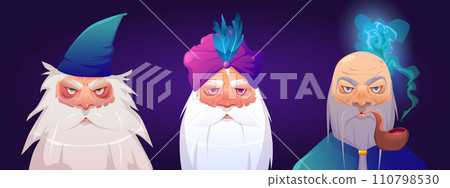Old wizard characters set 110798530