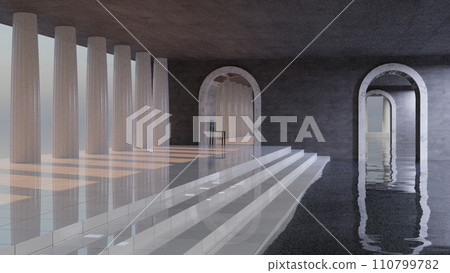 CG illustration of a fantasy Roman bathhouse CG illustration of a fantasy Roman bathhouse 110799782