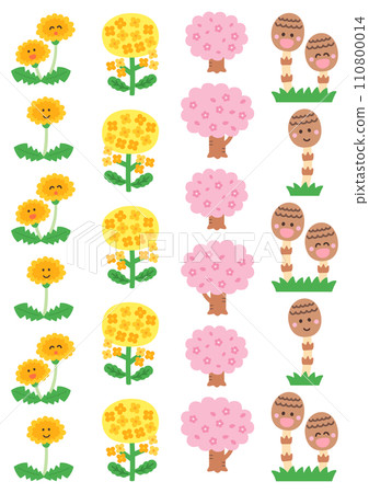 Spring decorative border vertical 110800014