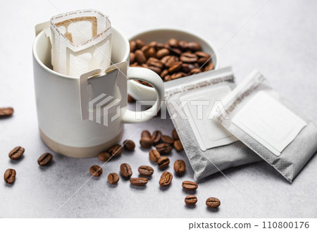 A  cup of freshly brewed drip coffee 110800176
