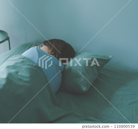 beautiful woman in pajamas 110800539