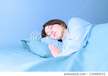 beautiful woman in pajamas beautiful woman in pajamas 110800552