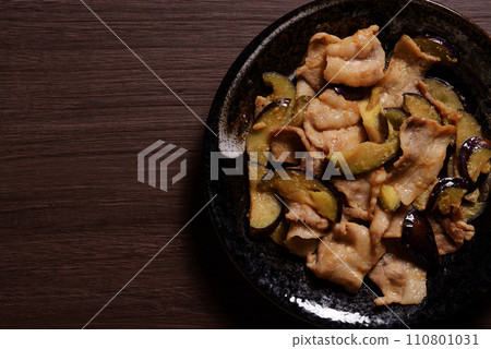 Stir-fried miso with eggplant and pork Stir-fried miso with eggplant and pork 110801031