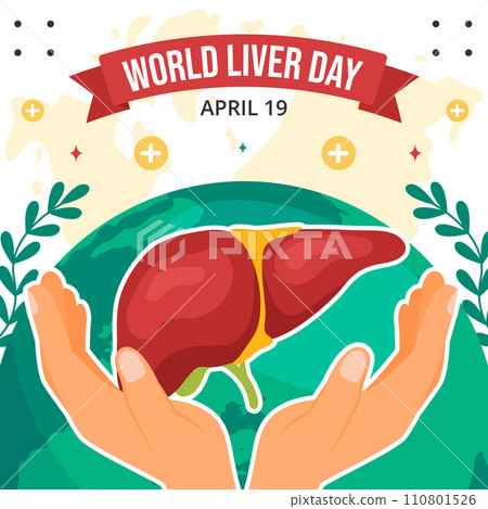 Liver Day Social Media Illustration Flat Cartoon Hand Drawn Templates Background 110801526