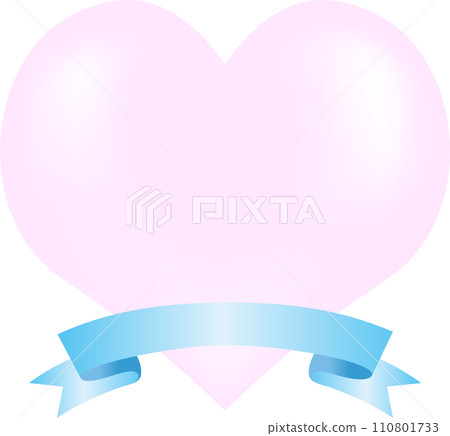 Three-dimensional heart frame White Day Valentine's Day background illustration material 110801733