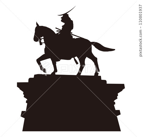 Date Masamune statue silhouette 110801937