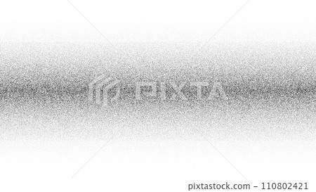 Monochrome noisy gradient background. A pattern of grains emanating from the center. Vector dotted illustration. Monochrome noisy gradient background. A pattern of grains emanating from the center. Vector dotted illustration. 110802421