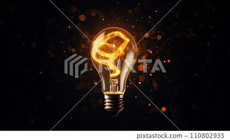 AI-generated content. light bulb that was lit in the dark 110802935