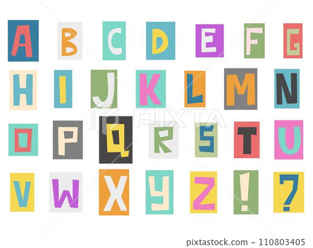 Anonymous criminal letters English alphabet Anonymous criminal letters English alphabet 110803405