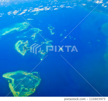 Aerial view of the Thousand Islands, North Jakarta 110803973