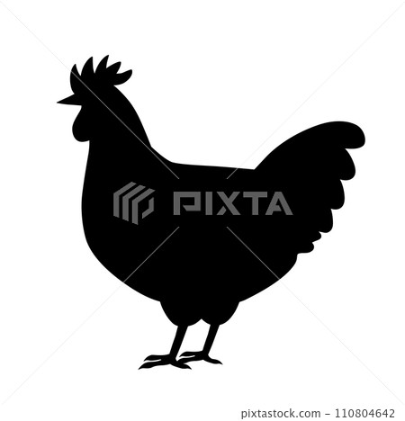 雞黑色剪影 110804642