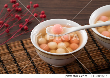 湯圓 冬至 紅色 白色 粉色 Tang yuan タンユエン 団子 110804864