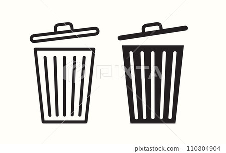 trash can bin vector illustration 110804904