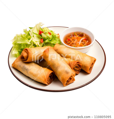 Chinese traditional spring roll filled with vegetables. Chinese traditional spring roll filled with vegetables. 110805095
