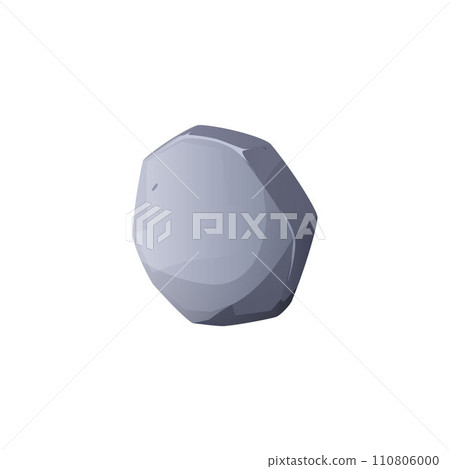 Isolated grey stone, cartoon vector illustration on white, game design Isolated grey stone, cartoon vector illustration on white, game design 110806000