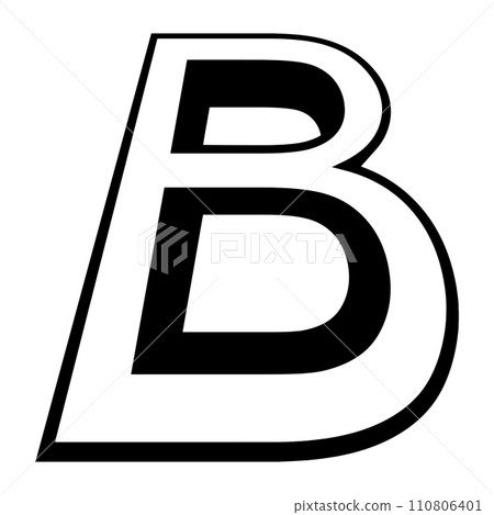 Logo letter B tall slender font letter b perspective height Logo letter B tall slender font letter b perspective height 110806401