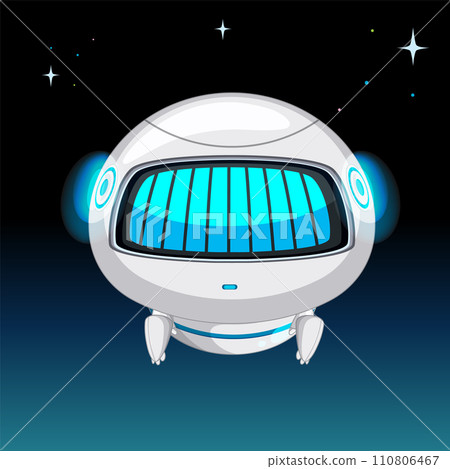 Futuristic Spacecraft Gliding Through Stars 110806467