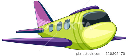 Colorful Cartoon Vector Airplane 110806470