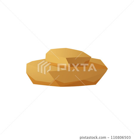 Stones or boulders nature landscape elements, flat vector illustration isolated. 110806503