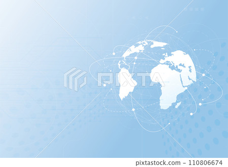 Global network connection. World map point and line composition concept of global business. Vector Illustration 110806674