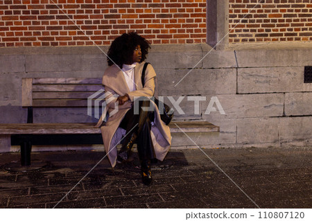 Evening Respite: Solitude on a City Bench Evening Respite: Solitude on a City Bench 110807120