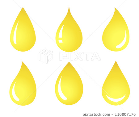 liquid oil honey drops and droplets silhouette icons 110807176