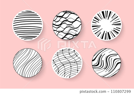 Big Set of Hand drawn doodle circle Abstract Patterns. Big Set of Hand drawn doodle circle Abstract Patterns. 110807299