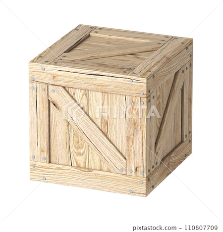 Wooden post box 3D Wooden post box 3D 110807709