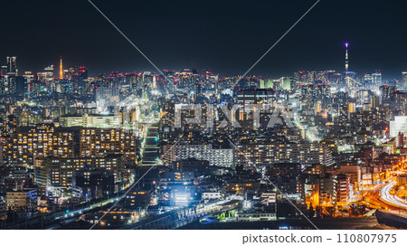 從川崎看到的東京夜景[神奈川縣/川崎市] 110807975