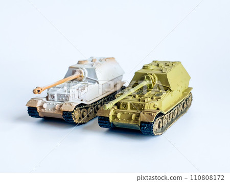 World war 2 tank model toy isolated on white background 110808172