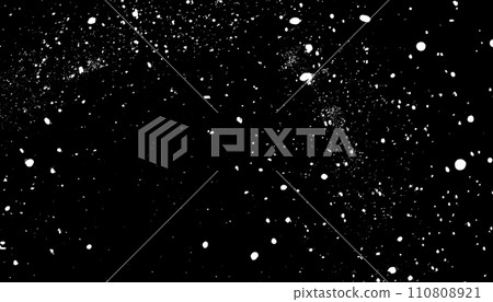 Blurred illustration on black background with white spray like water droplets Blurred illustration on black background with white spray like water droplets 110808921