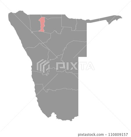 Oshana region map, administrative division of Namibia. Vector illustration. 110809157