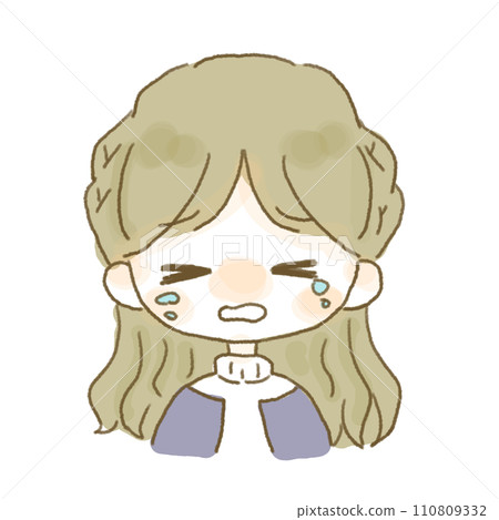 一個哭泣的女人的插圖 一個哭泣的女人的插圖 110809332