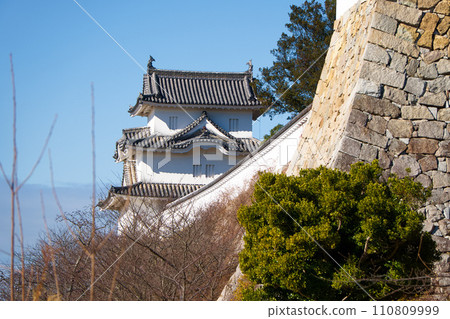 今櫓和建在石牆上的白牆 110809999