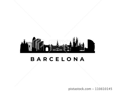 Vector Barcelona skyline. Vector Barcelona skyline. 110810145