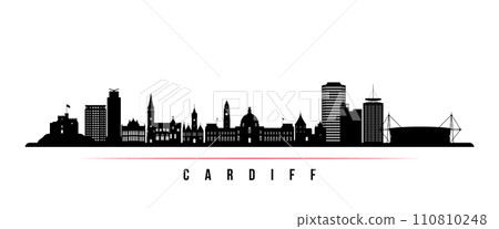 Cardiff skyline horizontal banner.  110810248