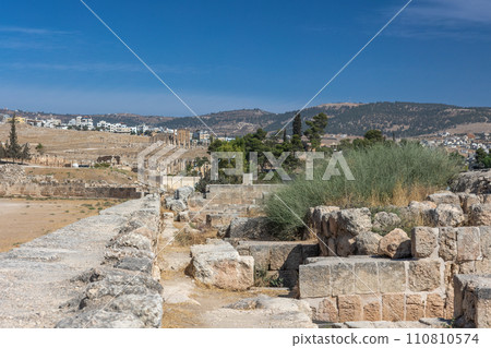 General view of the archaeological site in Jerash. Jordan. General view of the archaeological site in Jerash. Jordan. 110810574