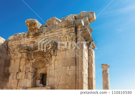 Roman Ruins of the Propylaeum  at Jerash  Jordan. 110810580