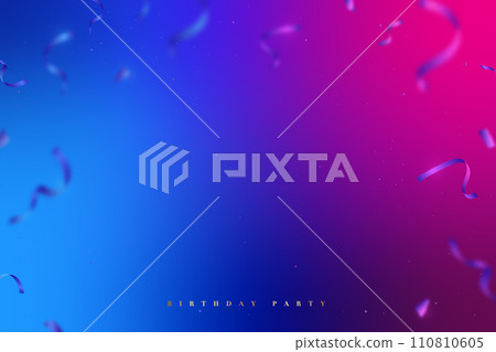 Blue and pink gradient background with blurred confetti. Blue and pink gradient background with blurred confetti. 110810605