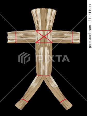 Red string straw doll black back_vertical Red string straw doll black back_vertical 110811055