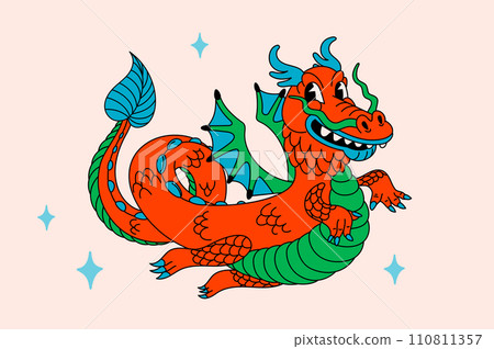 Chinese dragon, 2024 year lunar symbol Chinese dragon, 2024 year lunar symbol 110811357