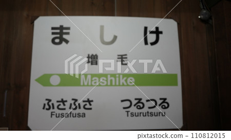 Exhibit inside Kunimare Sake Brewery in Mashike-cho, Hokkaido - Parody of JR signboard Exhibit inside Kunimare Sake Brewery in Mashike-cho, Hokkaido - Parody of JR signboard 110812015