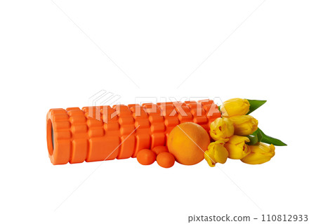 PNG sports accessories with flowers, isolated on white background. 110812933