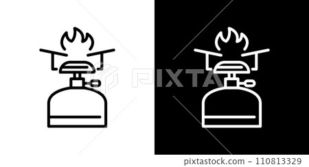 Simple single burner icon 110813329