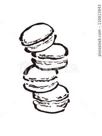 Hand drawn macaron illustration Hand drawn macaron illustration 110813843