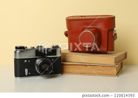 Retro camera, photo shooting on retro camera Retro camera, photo shooting on retro camera 110814393